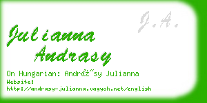 julianna andrasy business card